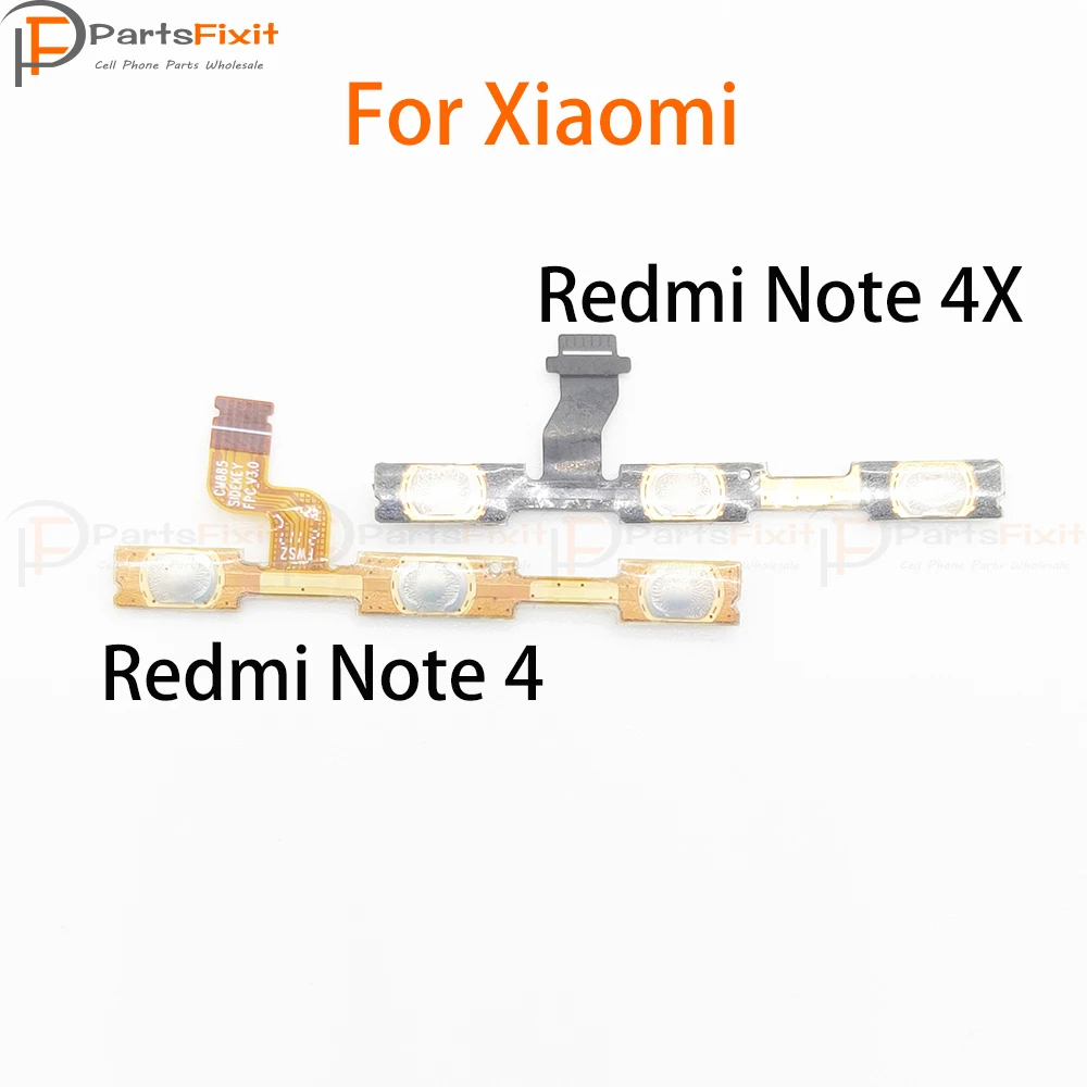 Power Volume Button Flex for Xiaomi Redmi Note 4 4X Switch On Off Power+Volume Buttons Up Down Connector Cable |