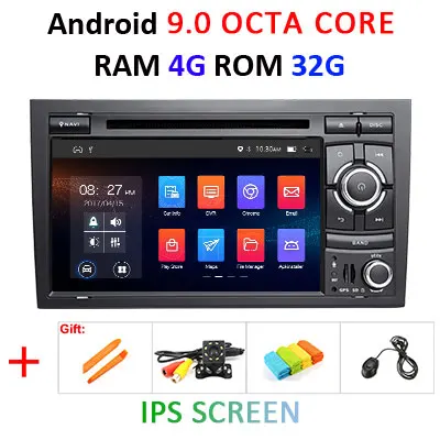 DSP ips 4G 64G 8 CORE 2 Din Android 9 Автомобильный мультимедийный dvd-плеер gps для Audi A4/S4/RS4/B6/B7/SEAT/Exeo автомобильный Радио стерео DVR obd2 - Цвет: 4G 32G IPS