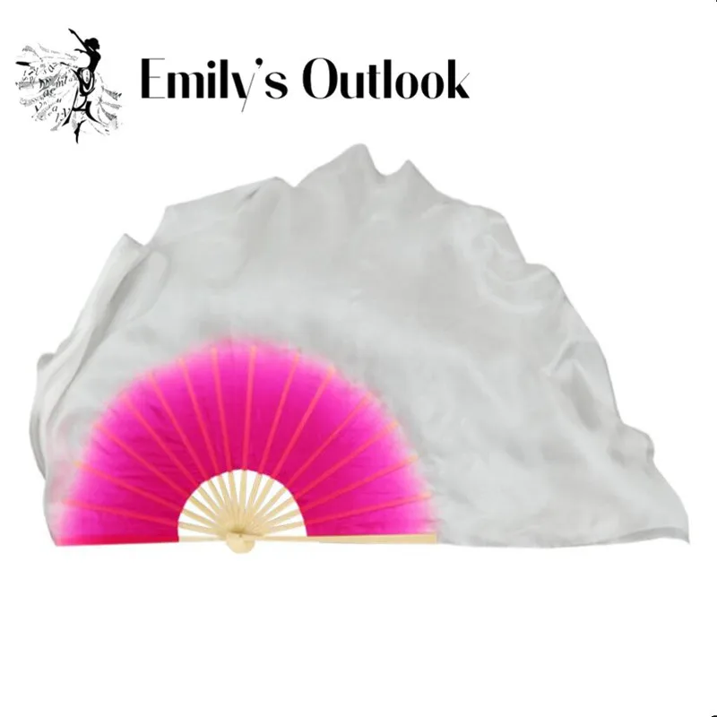 Фата для танца живота Женская короткая шелковая бамбуковая 2 слоя светильник