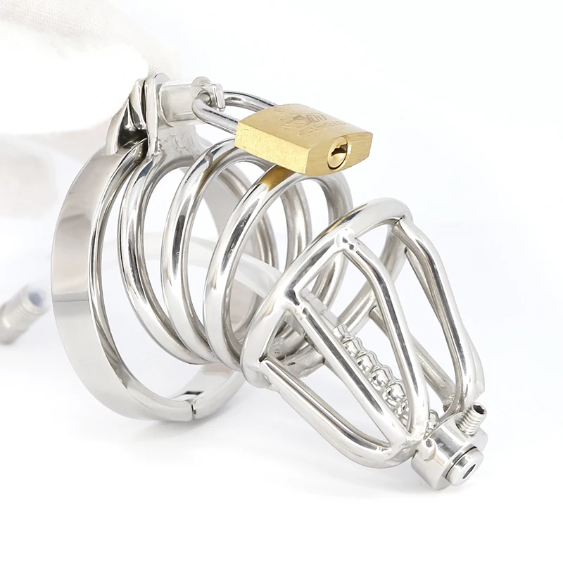 

Stop Masturbation Chastity Device Cock Cage Lock With Urethral Catheter Penis Lock Ring Prison BDSM Fetish 18+ Sex Toys For Men