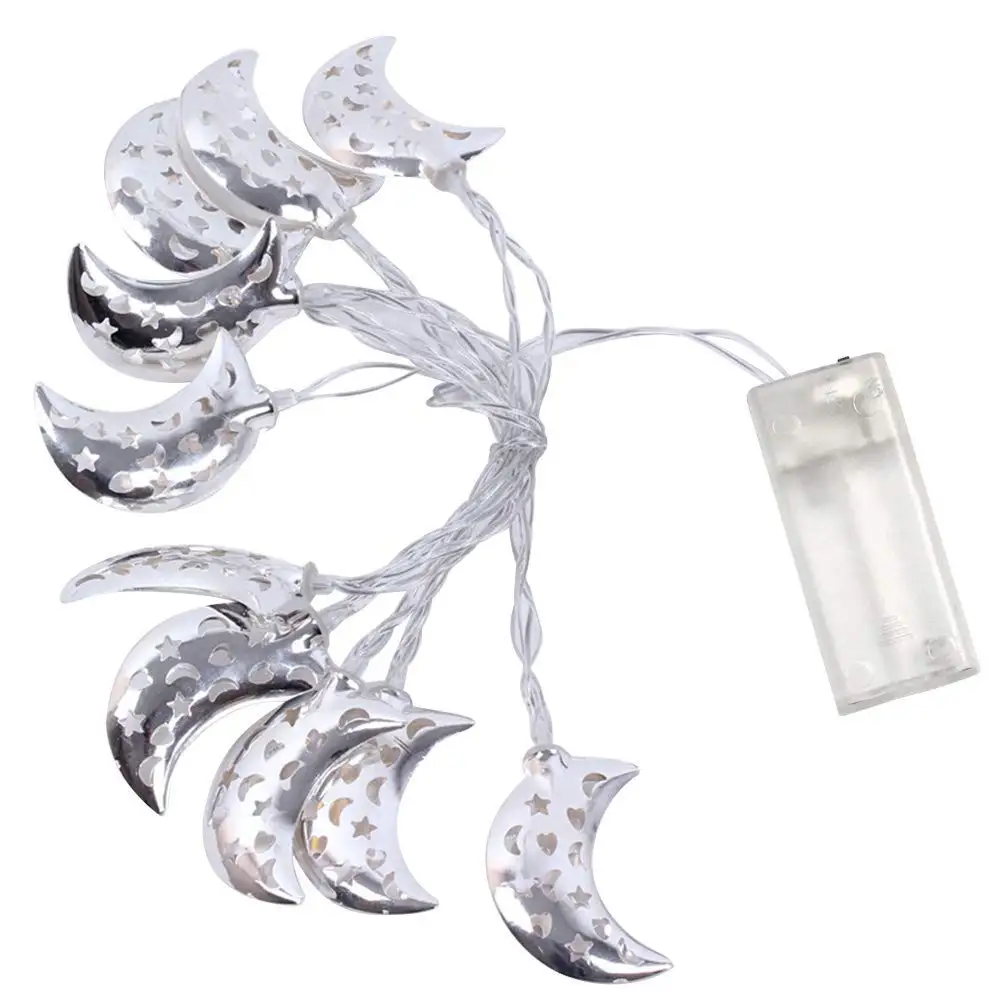 

Светодиодная гирсветильник в виде Луны для праздника, спальни, дня рождения, мусульманской Рамадан, Вечеринки (теплый белый, 1,65 м, 10 светодио...