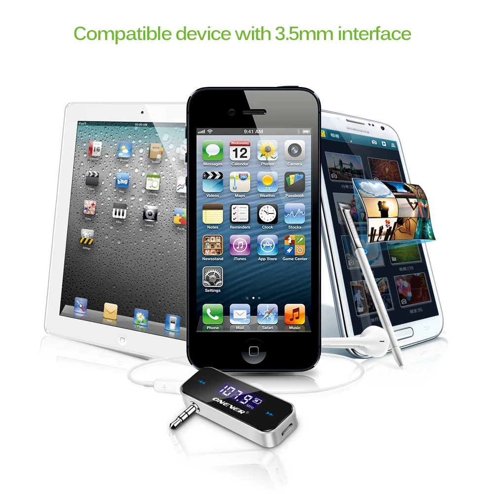 TiOODRE Wireless Mini FM Transmitter 3.5mm In-car Car Music Audio MP3 Player for iPhone 4 5 6 6S Plus Samsung iPad | Автомобили и