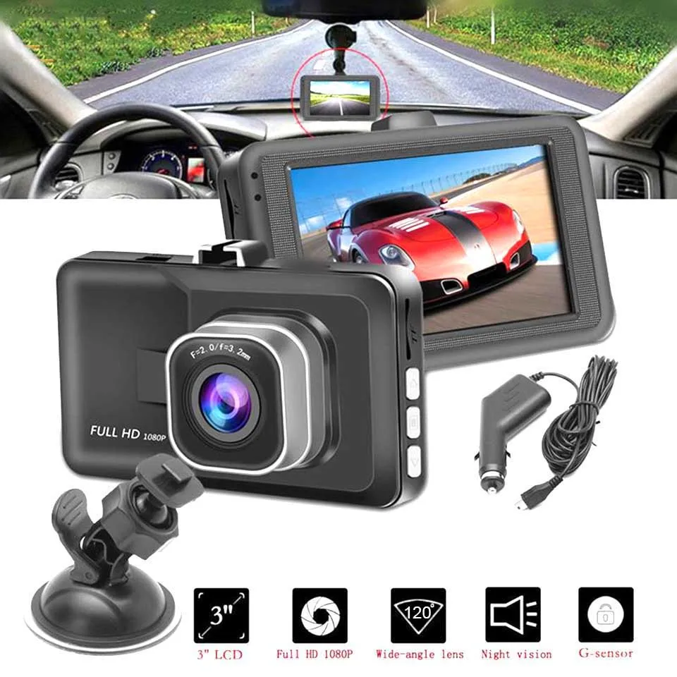 HD 1080P Автомобильный видеорегистратор 3 &quot автомобильная видеокамера ночное