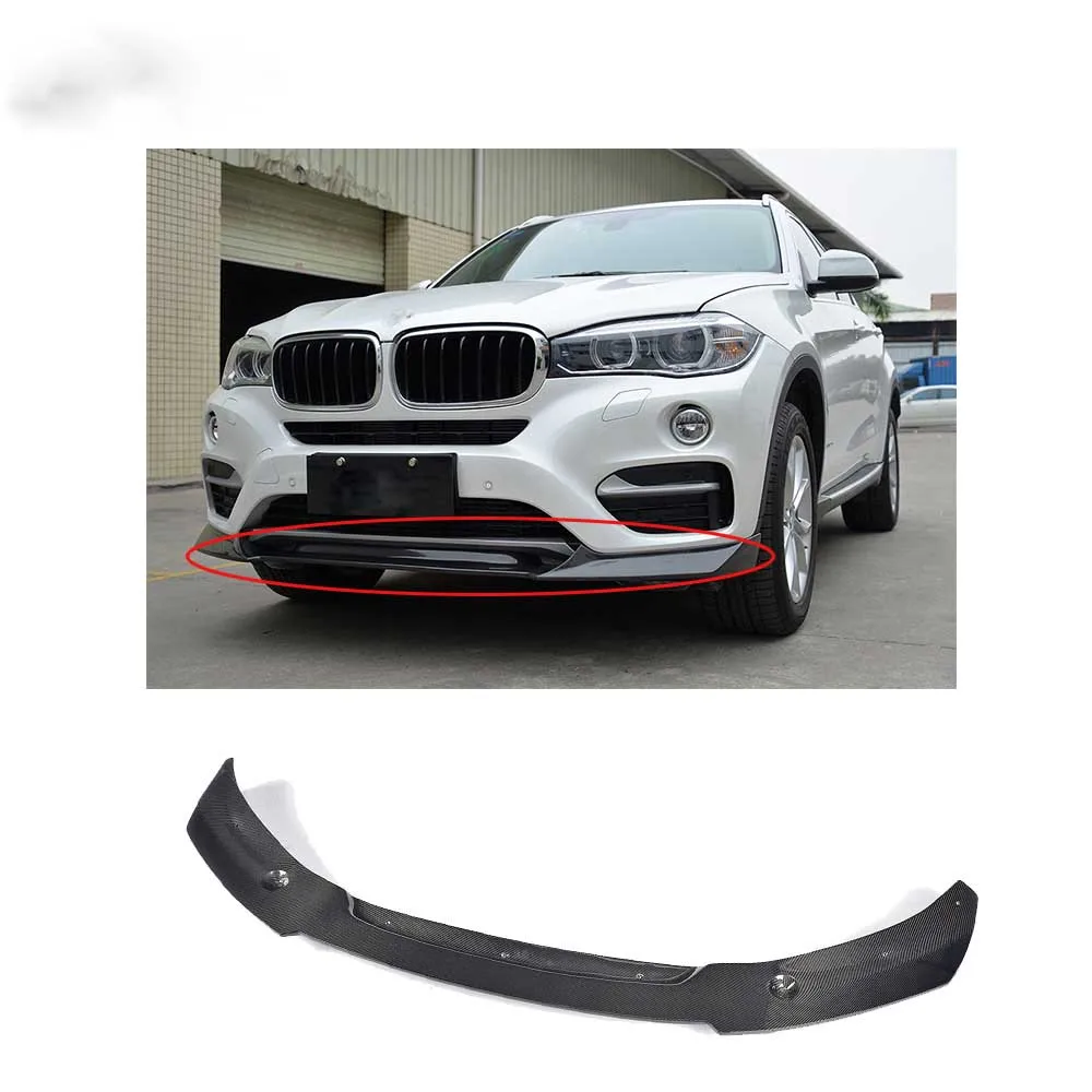 Передний бампер из углеродного волокна губа для стандартного бампера BMW X6 2015 2016