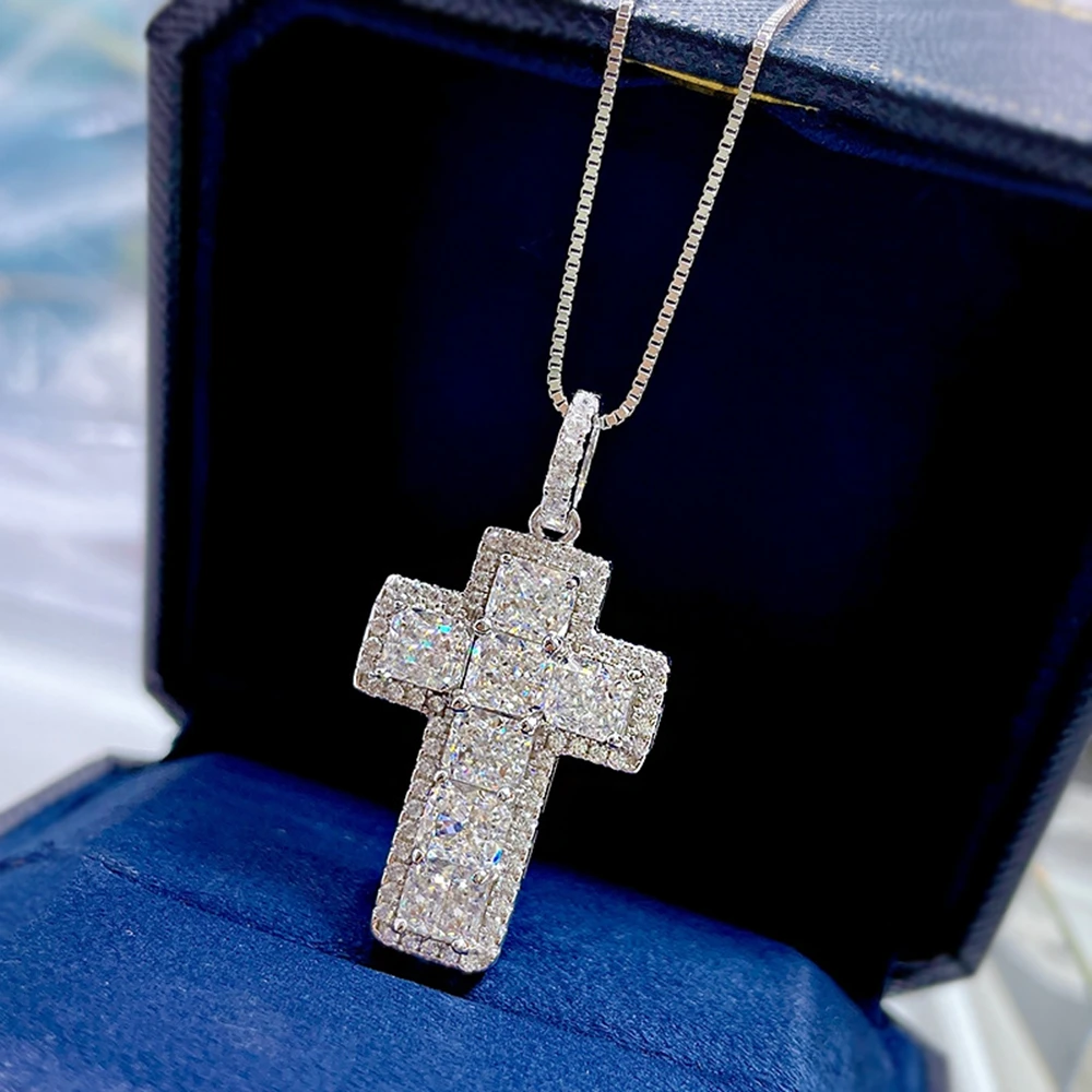 Женский кулон из серебра 925 пробы с муассанитом | Украшения и аксессуары