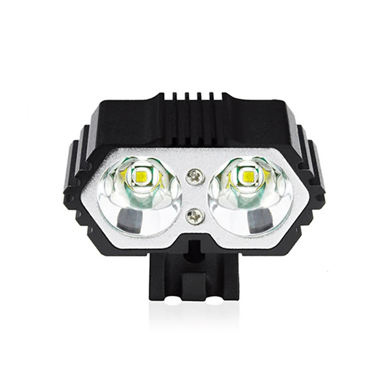 B-Black 2* T6 светодиодный USB велосипедный светильник, супер яркий фонарь, водонепроницаемый фонарь, Аксессуары для велосипеда, аккумулятор 18650 - Цвет: B-Black