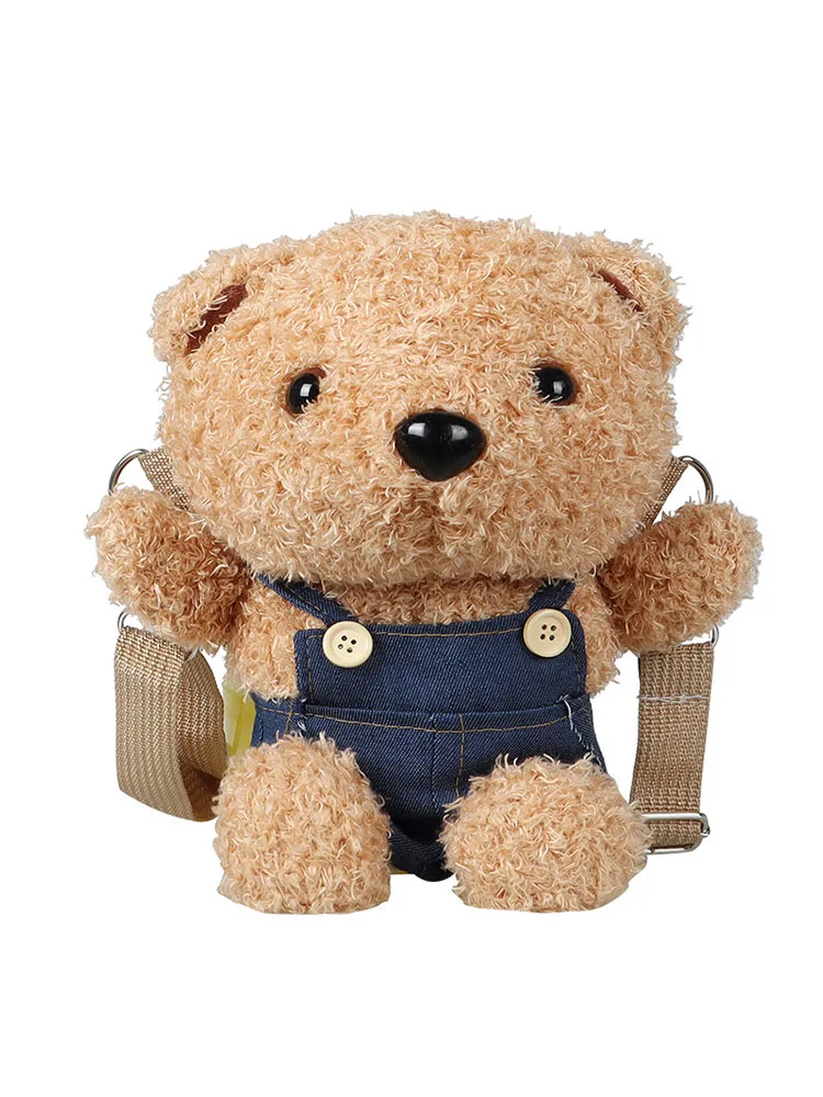 

Children's Plush Bag 2022 New Trend Cartoon Cute Bear Doll Coin Purse Fashion Lovely Kids Girls Shoulder Crossbody Bag