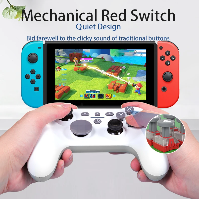 Беспроводной игровой Bluetooth профессиональный контроллер красный переключатель