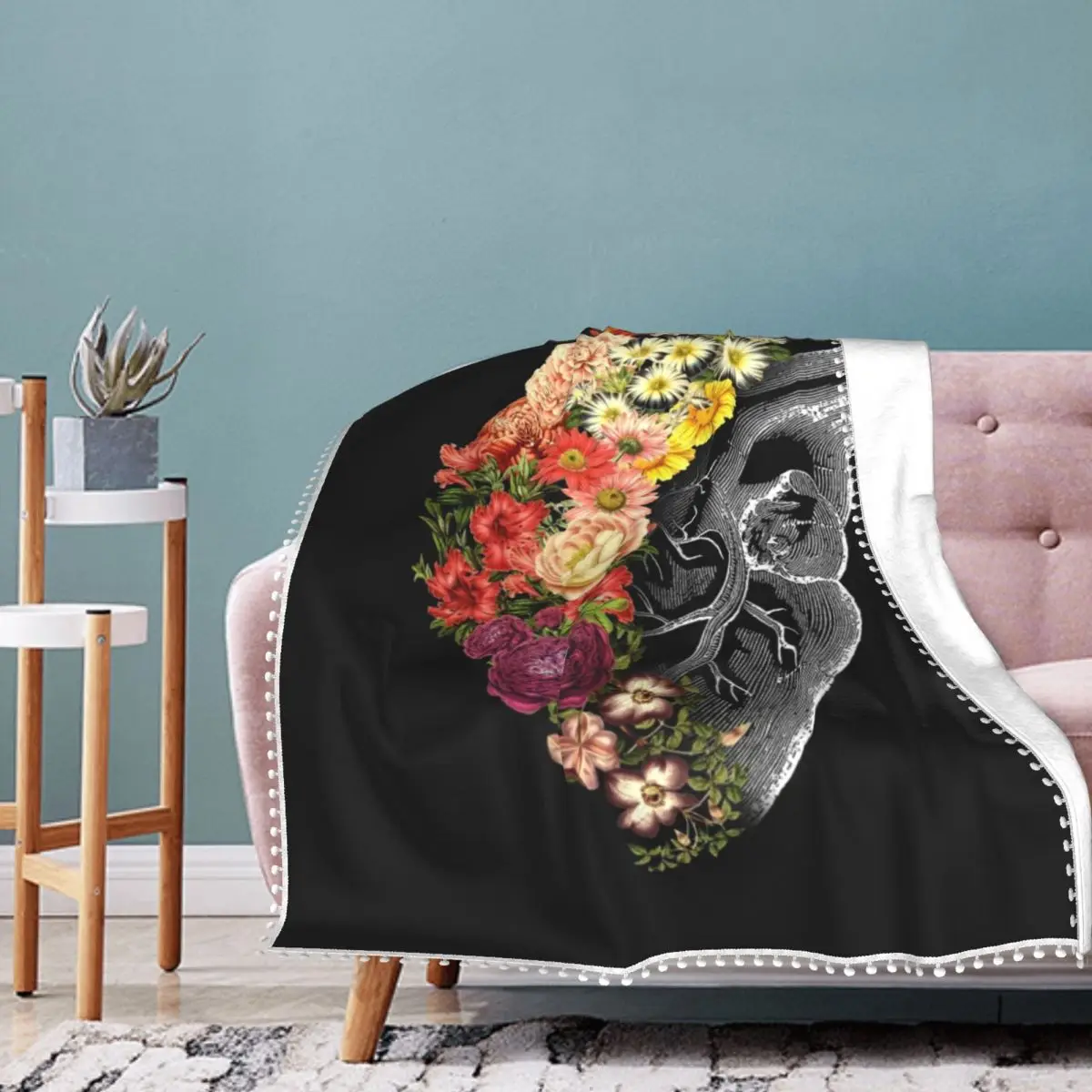 

Flower Heart Spring Blanket Leaves Pattern Cheap Beautiful Bedspread Fleece Cold Super Soft Blanket