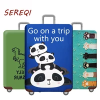 sereqi new design luggage protective cover travel elastic trunk dust cases for 18 to 32 inch accessories thicker suitcase cover