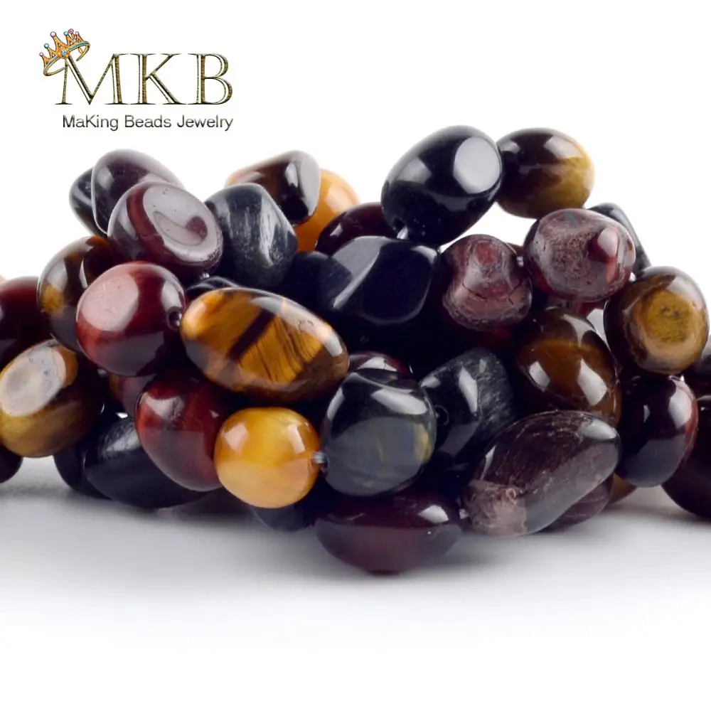 Оптовая продажа бусины из натурального камня неправильной формы с тигровым
