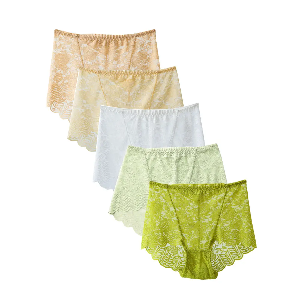 

5 шт в упаковке сексуальные кружевные трусики мягкие перспективные трусики Для женщин нижнее белье женские трусики из хлопка промежность в...