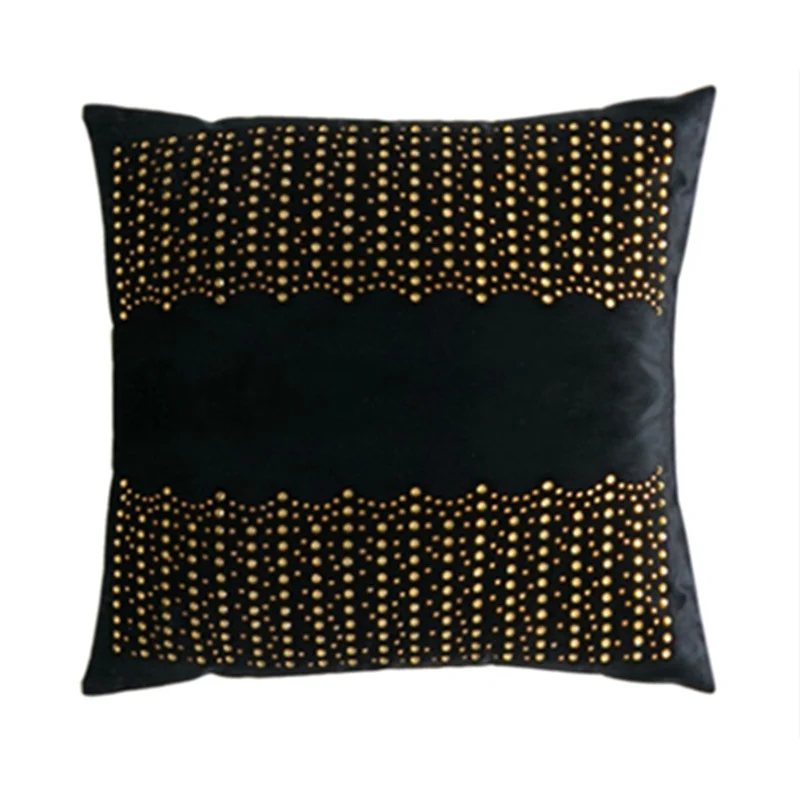 Украшение из кристаллов и бриллиантов. Узор черный цвет Бархатный Чехол для