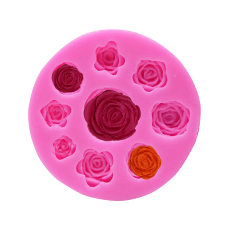 3D маленькая Роза силиконовая форма сделай сам для выпечки Инструменты Fondant