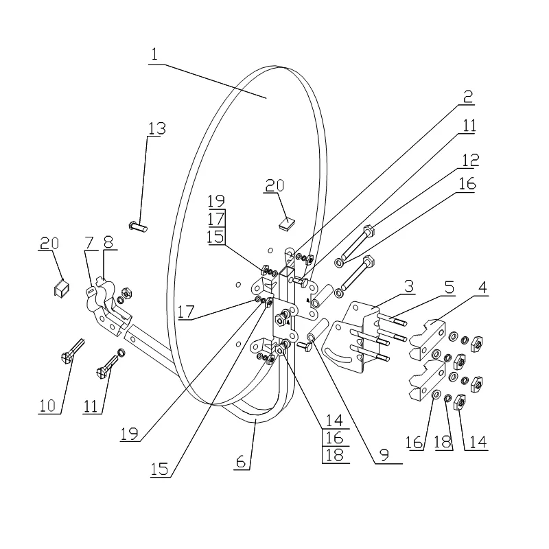 Антенна спутниковая АУМ CTB-0 55 Триколор | Электроника