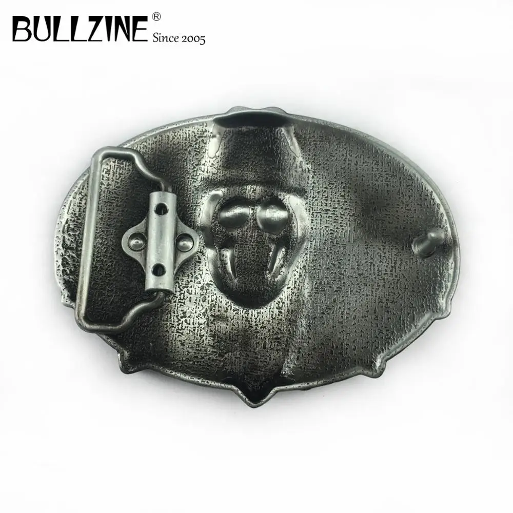 Bullzine цинковый сплав Западная Череп Пряжка на ремешке синий эмалированная пряжка