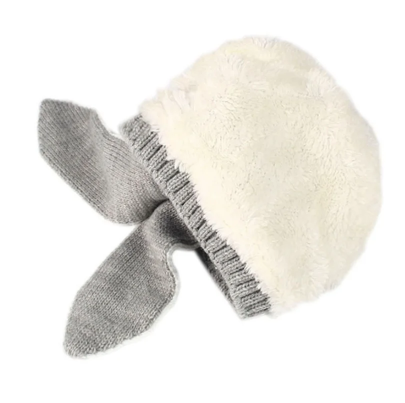 Шапка с кроличьими ушками для младенцев вязаные шапки детей зимние детские