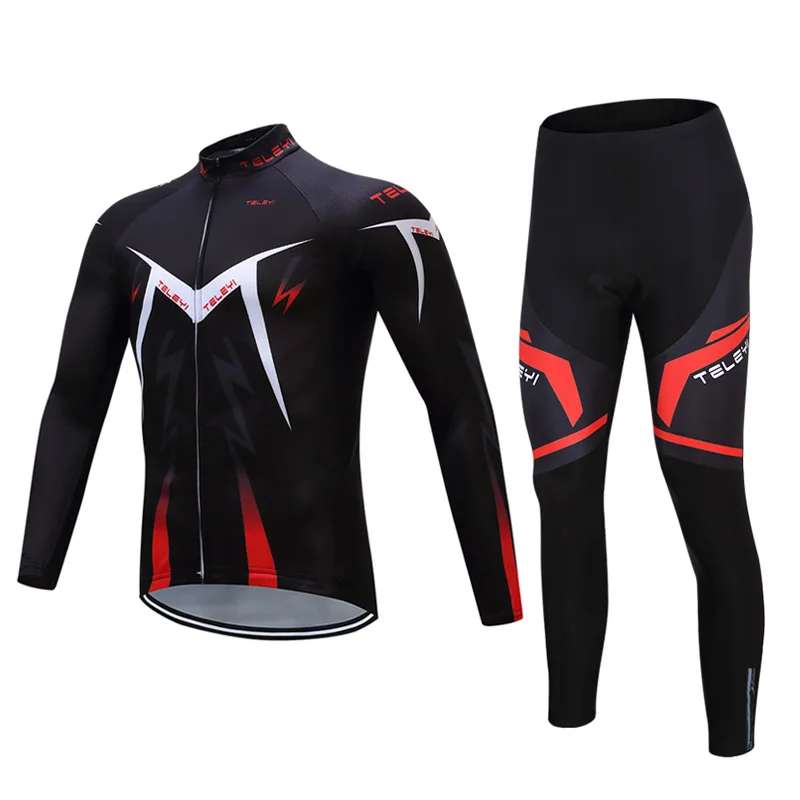 Jersey and Pants 10 Зимний термальный флис велосипедная одежда костюм для мужчин одежда для дорожного велосипеда комплект велосипедная ДЖЕРСИ НАБОРЫ Mtb форма костюм Skinsuit - Цвет: Jersey and Pants 10
