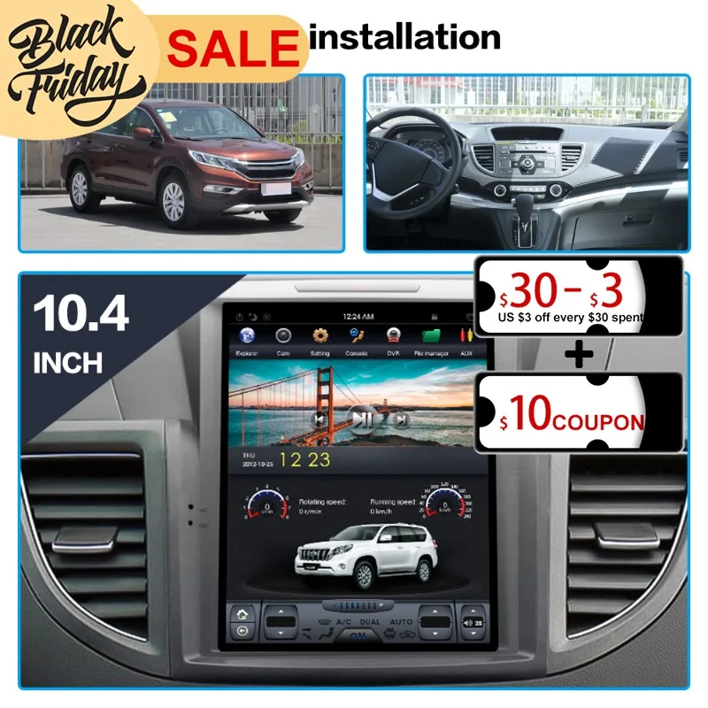 

For Honda CRV 2012-2016 Vertical Screen Tesla Radio Android 9.0 128G Car GPS Navigation Car Stereo Head Unit Multimedia Player