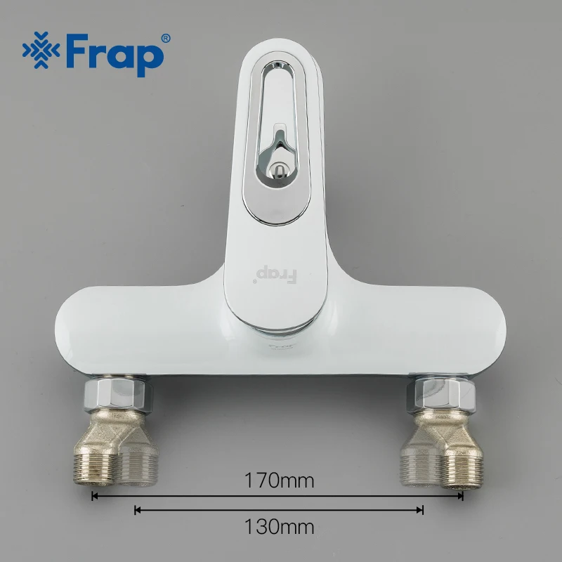 Смеситель для ванны Frap F3249 Белый настенный кран Водопад горячей и холодной воды |