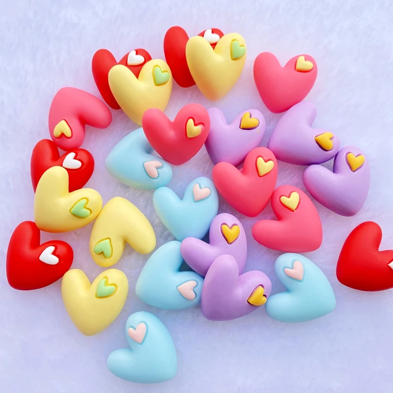 

10 / 20 шт. Новинка Kawaii сердца из смолы выпуклая круглая Скрапбукинг бант для волос украшение «сделай сам» модные аксессуары F53