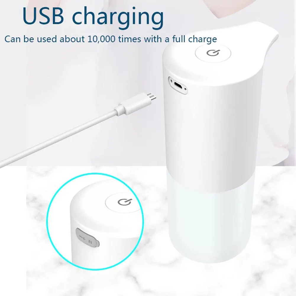 350 мл Автоматический Инфракрасный дозатор Smart Сенсор для пенного мыла USB зарядка