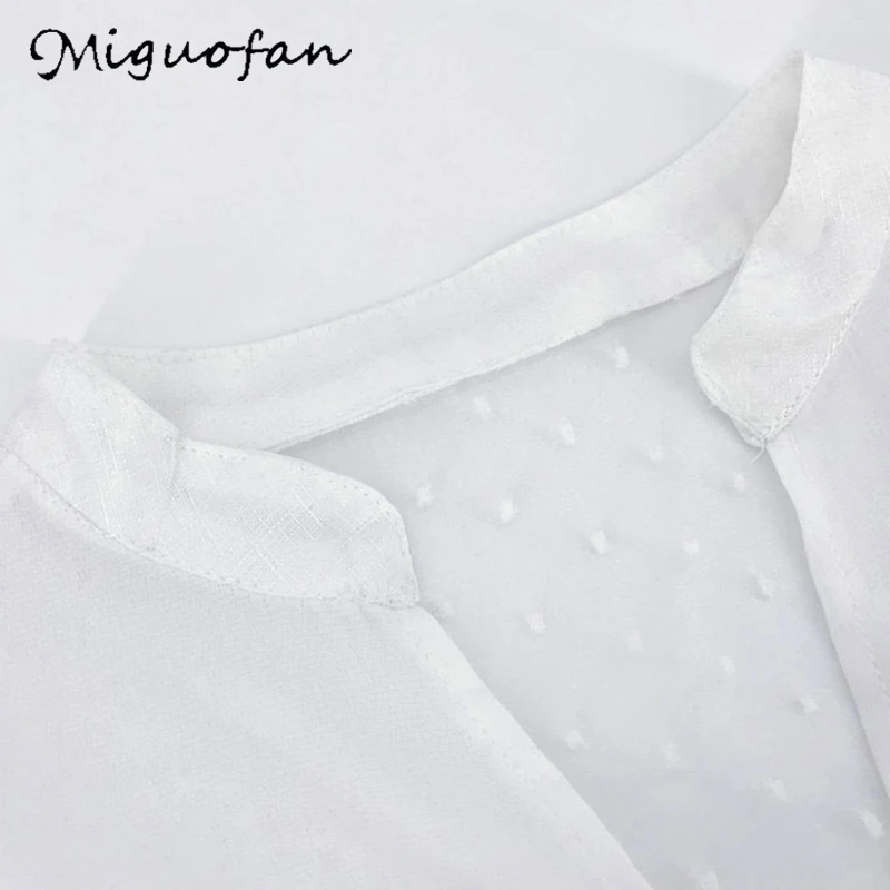 Miguofan women blouse shirts lace hollow bouse white sexy v neck spring long sleeve 2020 tops female lady blusas |