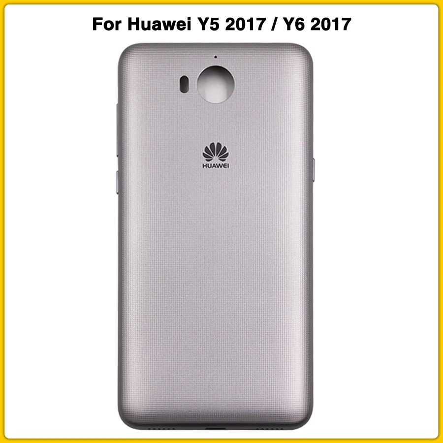 Y5 Y6 чехол на заднюю панель для huawei Y5 /Y6 крышка батареи задняя крышка с кнопками громкости