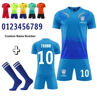 2021new soccer jerseys camiseta uniform kids shorts de futbol children breathable men football sports custom shirt training suit