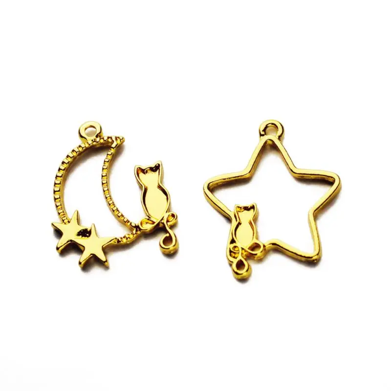 2 шт. пустой кулон в виде кошки УФ полимерная рамка подвесная установка открыжную