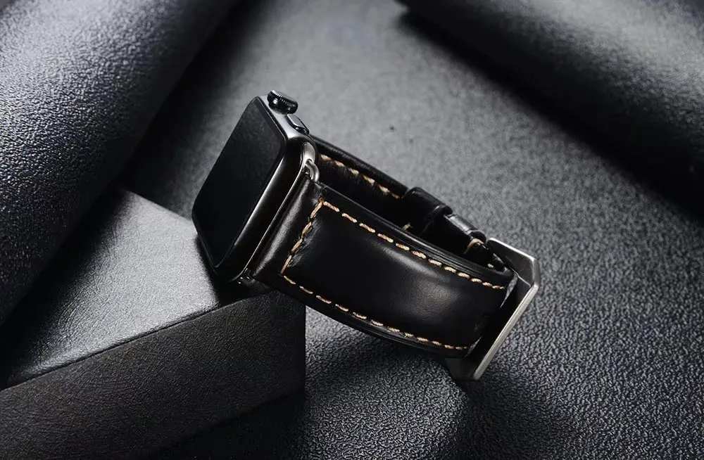 Ремешок iWatch в ретро стиле из натуральной кожи, сменный ремешок для Apple Watch, 44 мм, 42 мм, серия 3, 2, 1, спортивный ремешок iwatch 38 мм