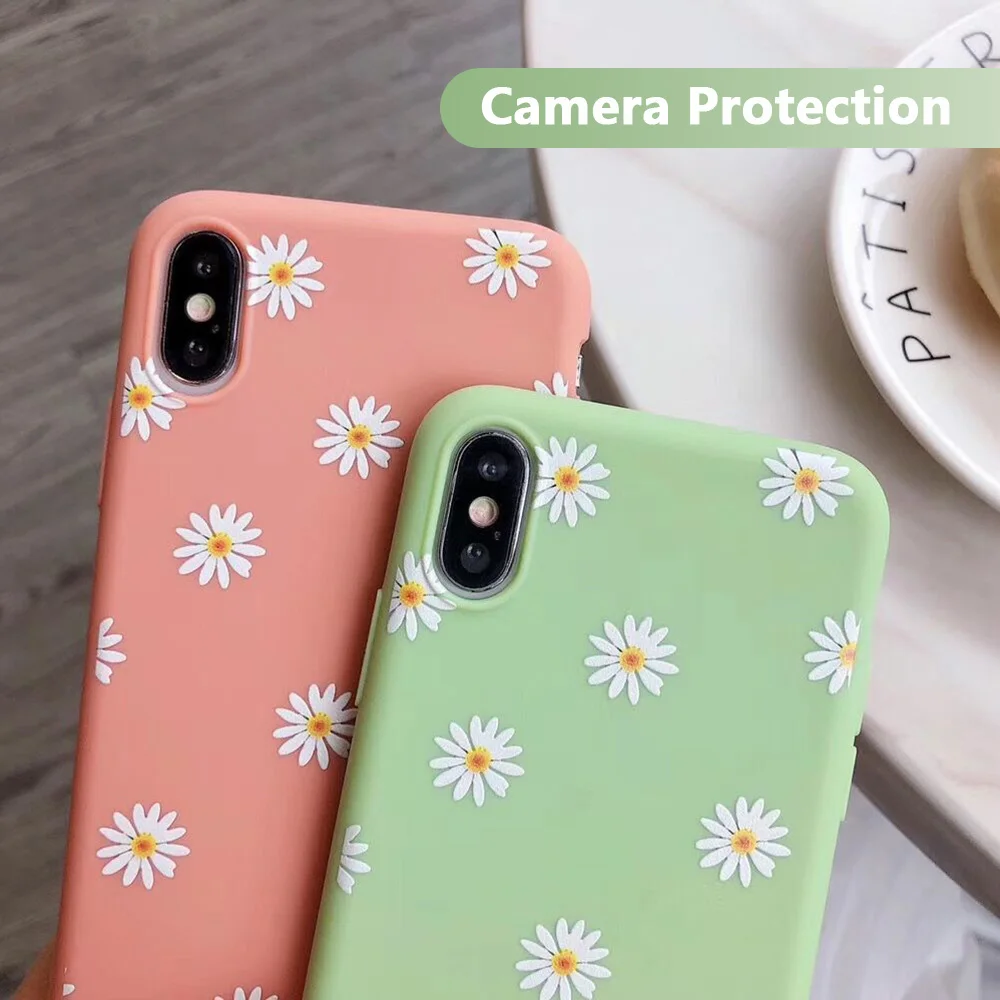 Чехол для iPhone 11 Pro XS Max XR X 7 8 6s 6 Plus SE 5 милые чехлы телефонов с рисунком цветов