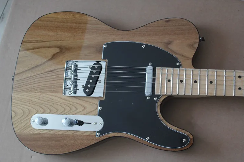 Серая деревянная гитара кленовый гриф Черная защитная доска корпус из липы может