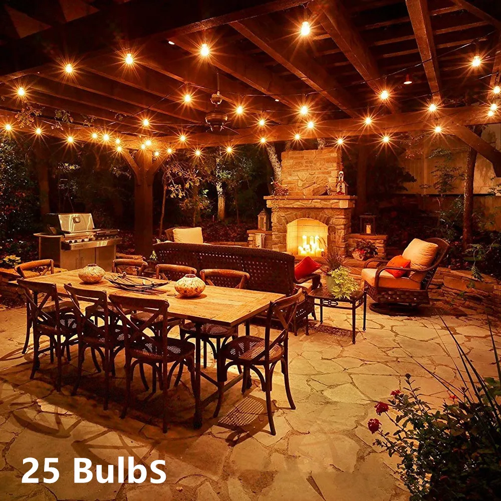 25 футов рождественские украшения для дома сада гирлянды вечерние свадебные