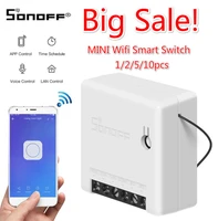 sonoff mini r2 diy two way smart switch automation voice remote control wifi switch relay module work with alexa google home