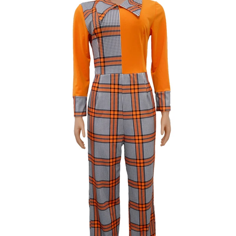 Комбинезон женский с широкими штанинами винтажный Ромпер в стиле пэчворк