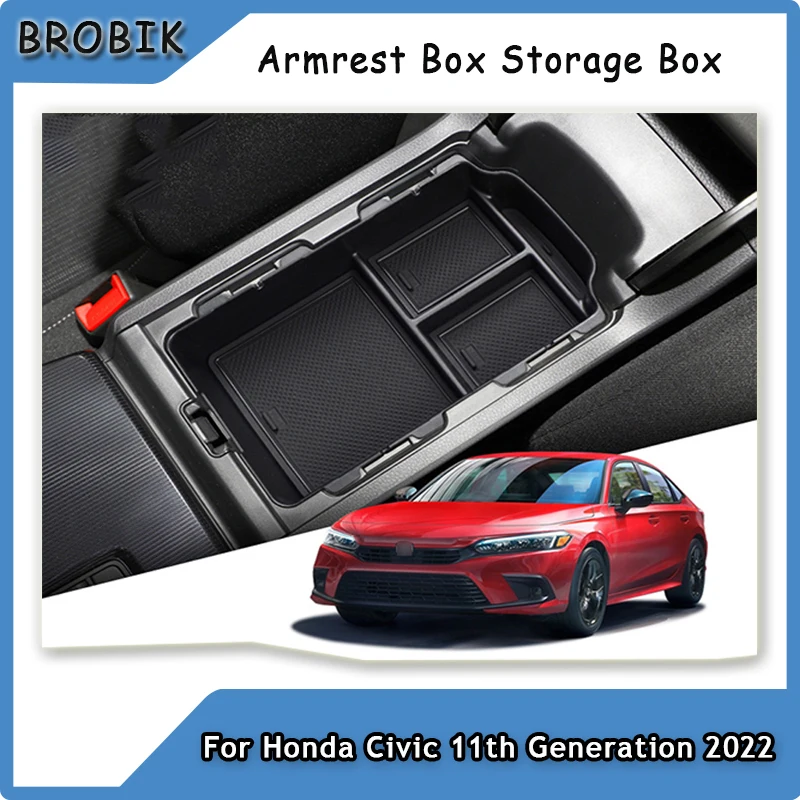 

BROBIK Car Armrest Storage Box Central Control Storage Box Car Organizer For Honda Civic 11th Generation 2022