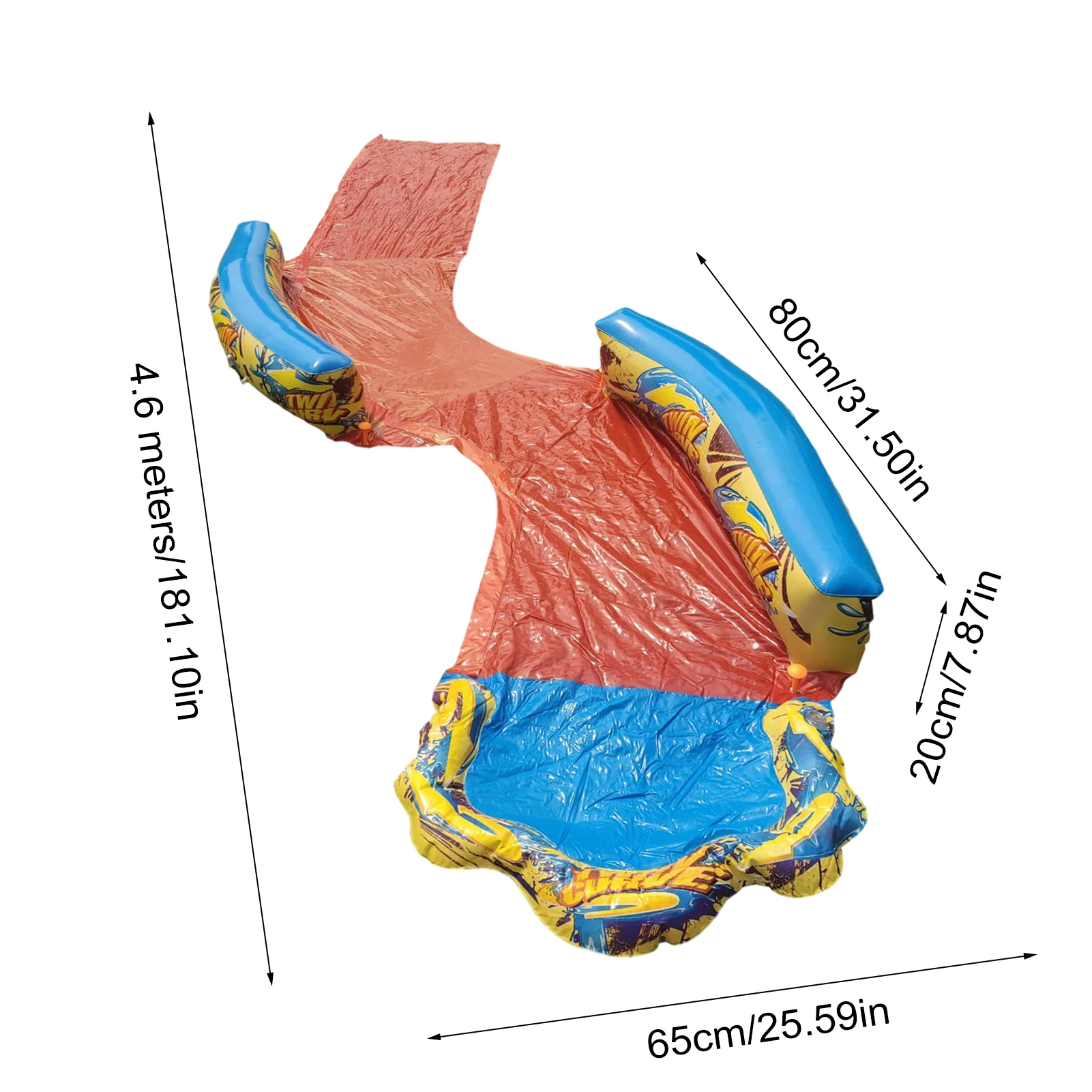 

Single Inflatable Water Slide Mat Summer Waterskiing Outdoor SprayWater Slide Board Swimming Pool Backyard Lawn Water Games Toy