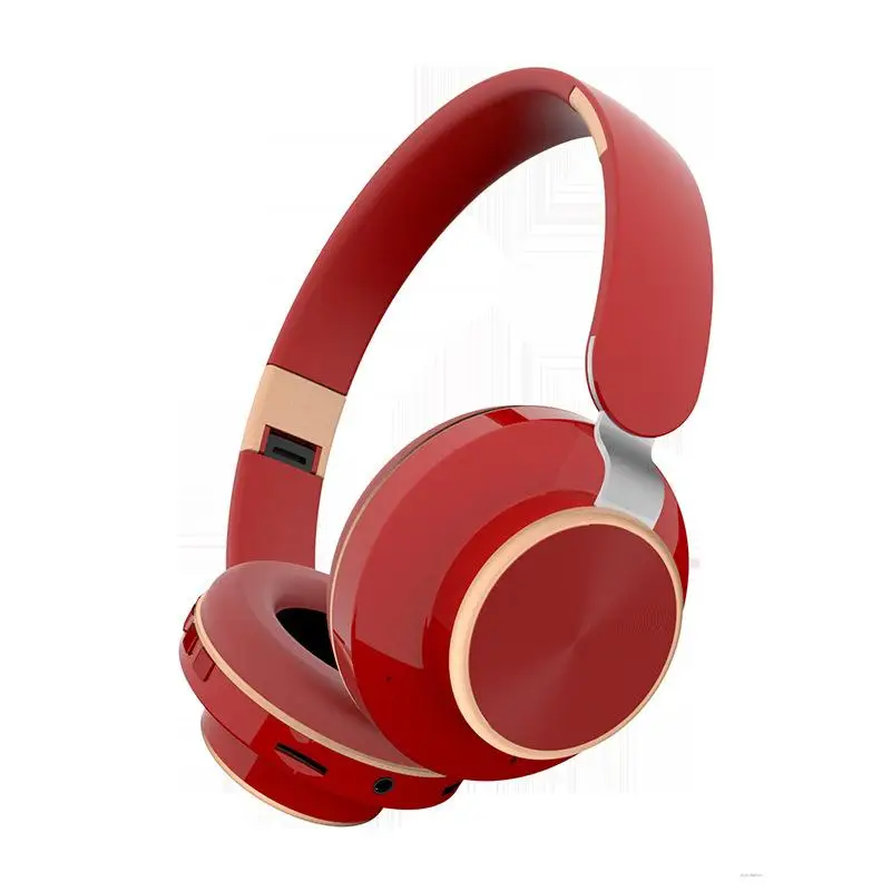 

2021 New Head-mounted Bluetooth Headset Stereo Folding Metal Computer Wireless Headset