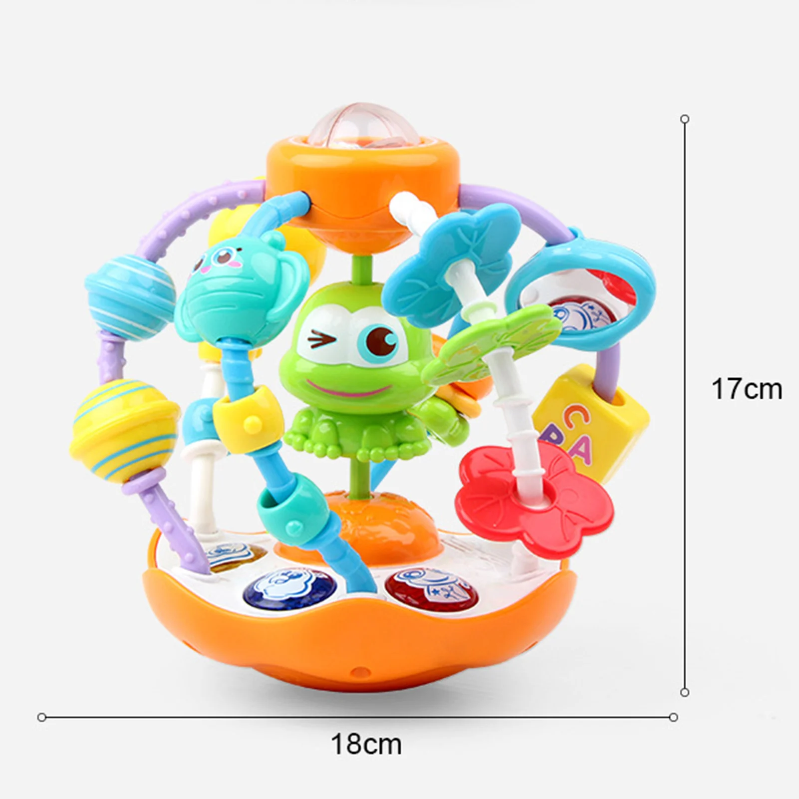 

Cartoon Animal Soft Colorful Baby Rattle Ball Hand Bell Early Educational Playing Toy Baby Grasp Hand Bell Music Kids Toys Gifts