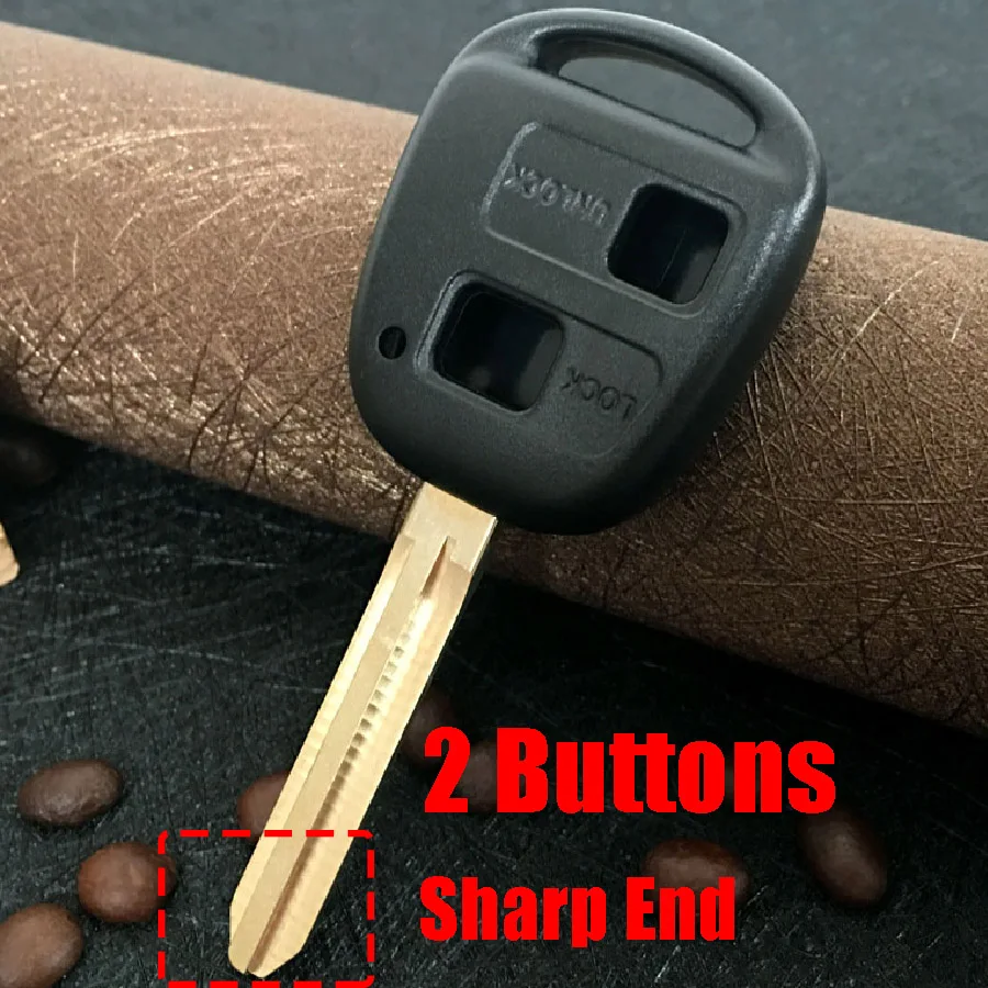 Reamocea 1x корпус дистанционного ключа автомобиля подходит для Toyota Corolla Land Cruiser YARIS CAMRY RAV4 3-кнопочный брелок для ключей сменный логотип