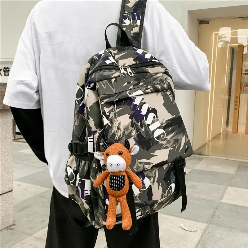 

Men Backpack Sport Outdoor Bags Business Travel Laptop Bag Waterproof Nylon Large Capacity Camouflage Schoolbag Mochila New