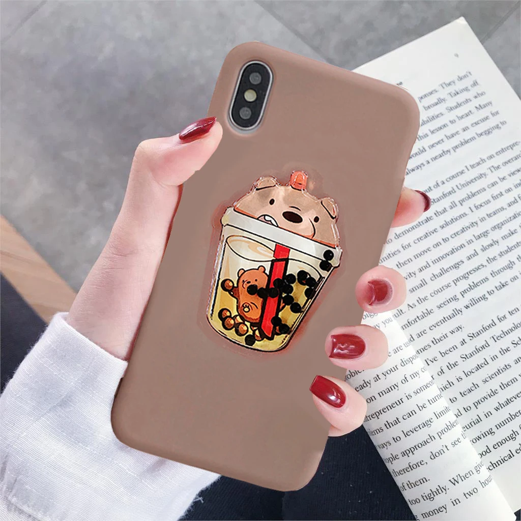 3D Прекрасный чехол для телефона с чашкой напитков iPhone 11 Pro XS MAX XR 8 7 6S Plus Милый