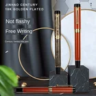 Jinhao 100 Centennial каучуковая перьевая ручка 18KGP среднийзеркальный 0,61,2 мм Золотой зажим с конвертером подарочная ручка для бизнеса и офиса