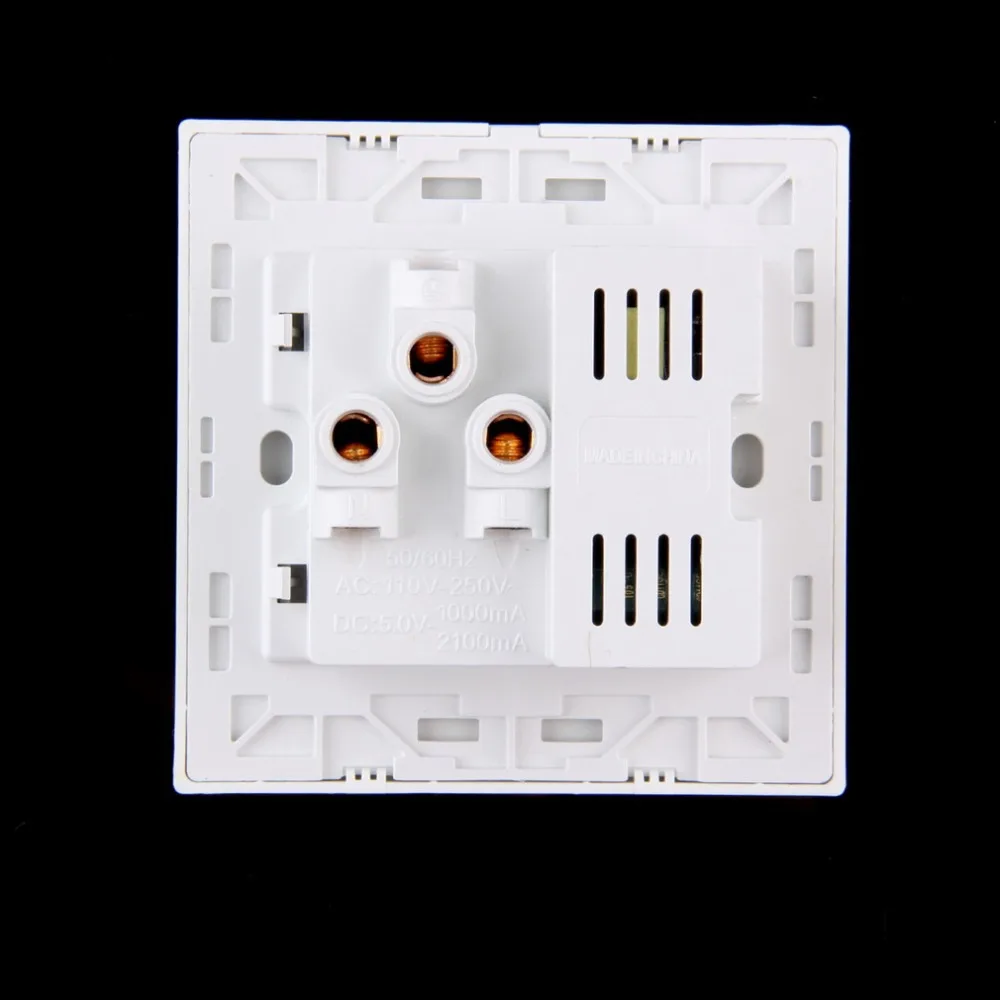 Двойной USB Порты и разъёмы 5V 2100MA Электрический настенный Зарядное устройство док