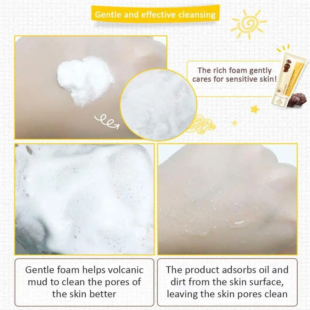 100 г вулканический очиститель от грязи глубокое очищение влаги Удаление угрей