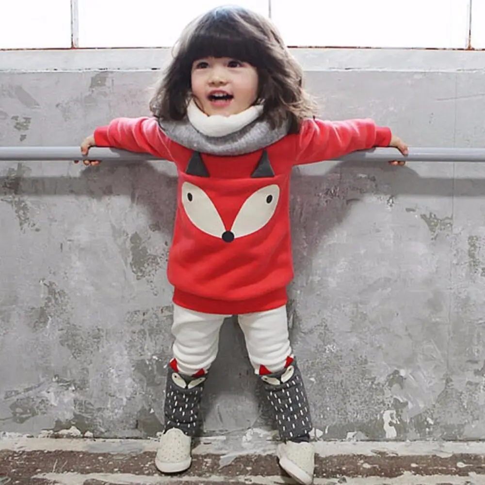 Новинка одежда для маленьких девочек осенне зимний бархатный свитер топы и брюки