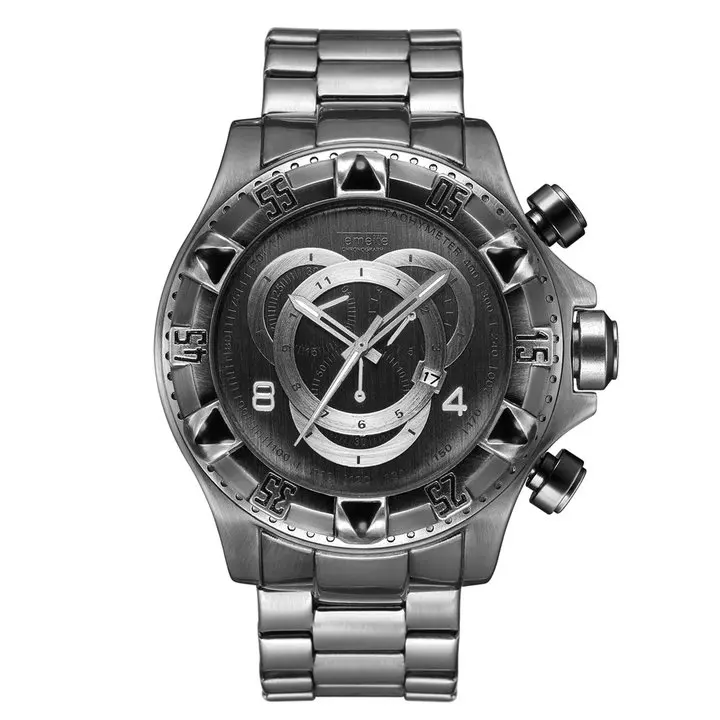 SILVER COPPER TEMEITE модные негабаритные кварцевые часы мужские военные мужские s часы лучший бренд класса люкс стальной ремешок дисплей с датой аналоговый синий наручные часы - Цвет: SILVER COPPER