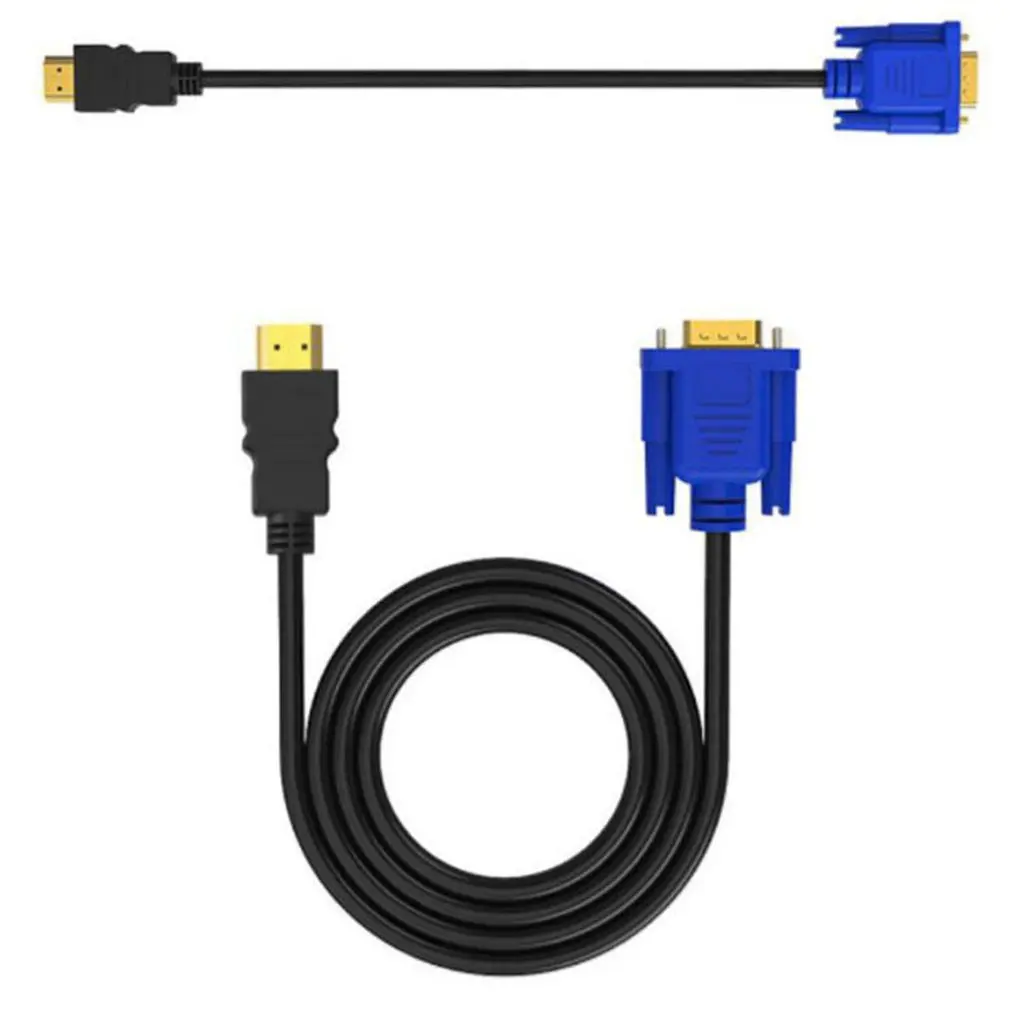 

Горячая Распродажа 1,8 м HDMI-совместимый кабель для адаптера VGA Digital 1080P HDTV с разъемом для аудиоконвертера, кабель питания, ультра-маленький