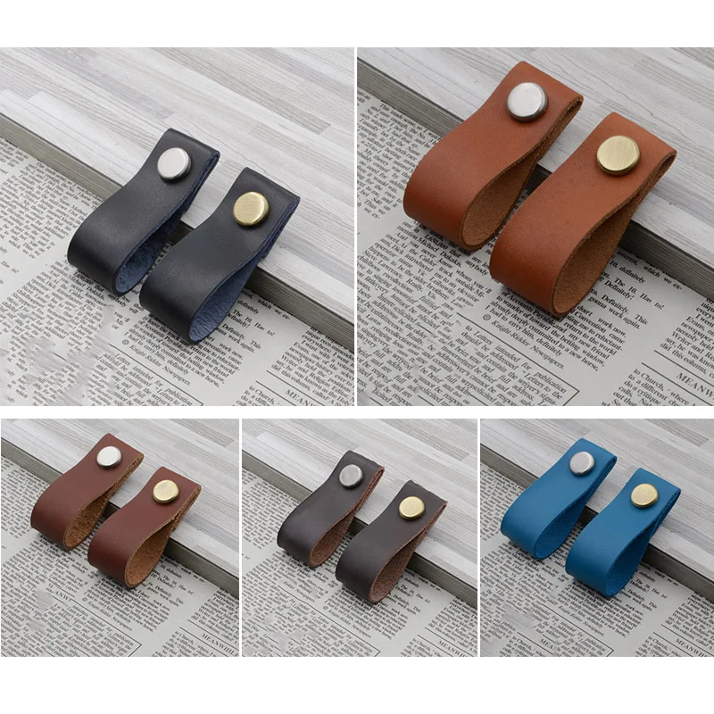 

Furniture Handles Replacement Imitation Leather Cabinet Drawer Cupboard